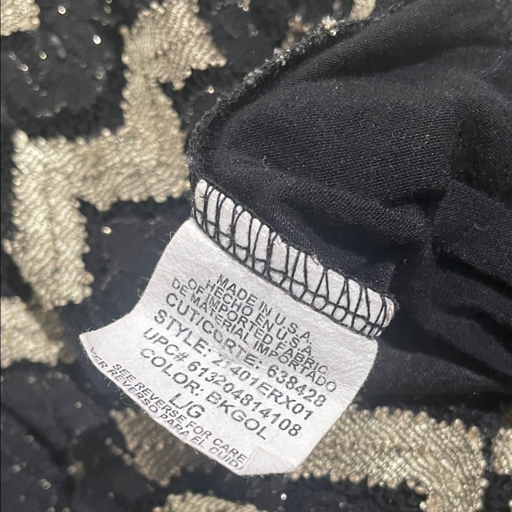Black and Gold Patterned Leggings